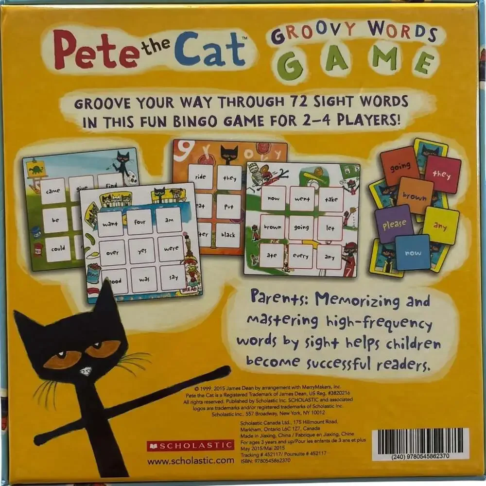 Pete the Cat Groovy Words Game by Scholastic
